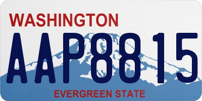 WA license plate AAP8815