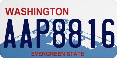 WA license plate AAP8816