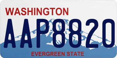 WA license plate AAP8820