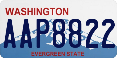 WA license plate AAP8822