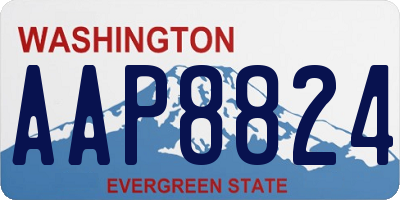 WA license plate AAP8824