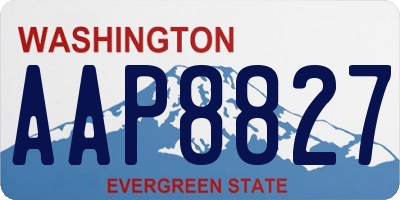 WA license plate AAP8827