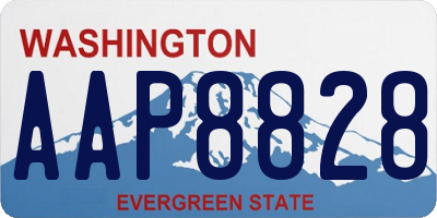 WA license plate AAP8828