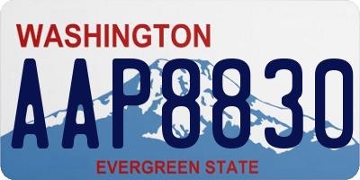 WA license plate AAP8830