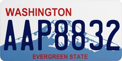 WA license plate AAP8832