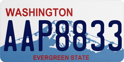 WA license plate AAP8833