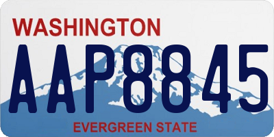 WA license plate AAP8845