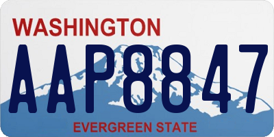 WA license plate AAP8847
