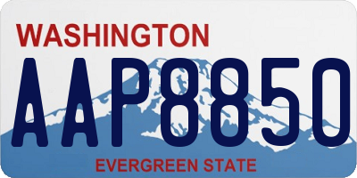 WA license plate AAP8850