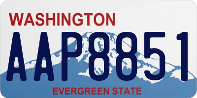 WA license plate AAP8851