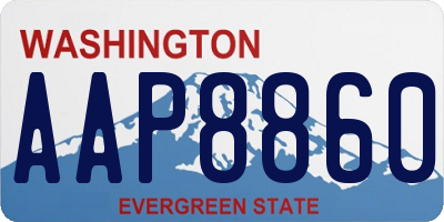 WA license plate AAP8860