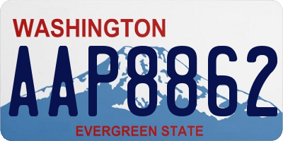 WA license plate AAP8862