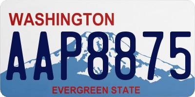 WA license plate AAP8875