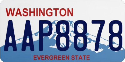 WA license plate AAP8878