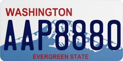 WA license plate AAP8880