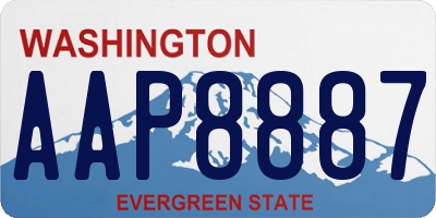 WA license plate AAP8887