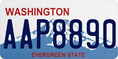 WA license plate AAP8890