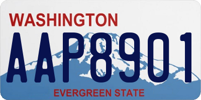 WA license plate AAP8901