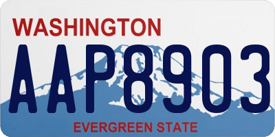 WA license plate AAP8903