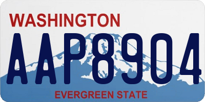 WA license plate AAP8904
