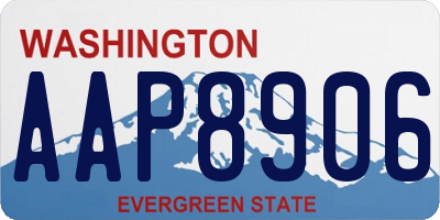 WA license plate AAP8906