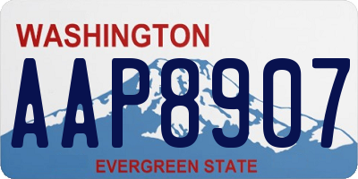 WA license plate AAP8907
