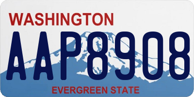 WA license plate AAP8908