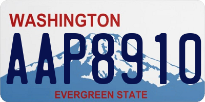 WA license plate AAP8910