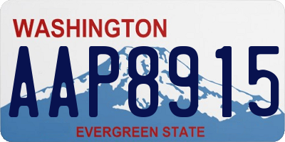 WA license plate AAP8915