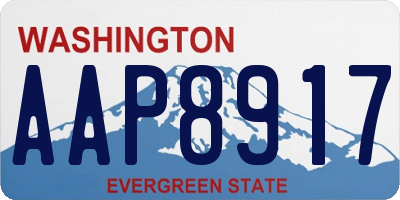 WA license plate AAP8917