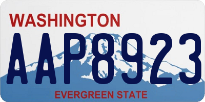 WA license plate AAP8923