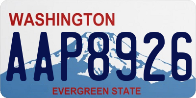 WA license plate AAP8926