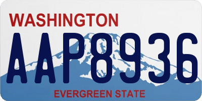 WA license plate AAP8936