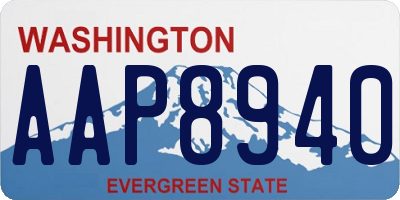 WA license plate AAP8940