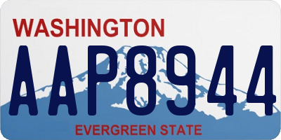 WA license plate AAP8944