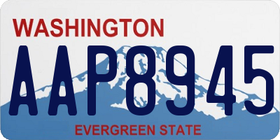 WA license plate AAP8945