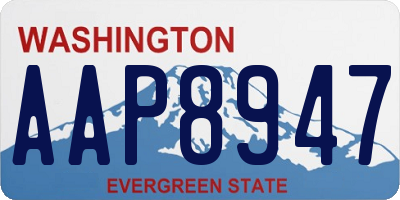 WA license plate AAP8947