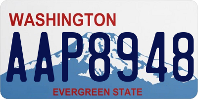 WA license plate AAP8948