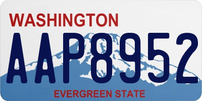 WA license plate AAP8952