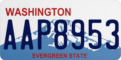 WA license plate AAP8953