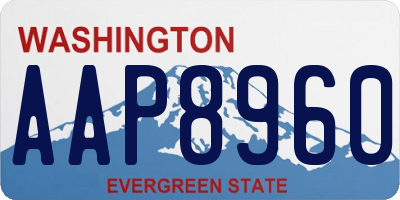 WA license plate AAP8960