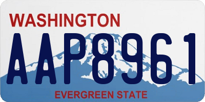WA license plate AAP8961