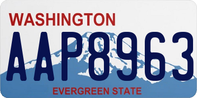 WA license plate AAP8963