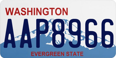 WA license plate AAP8966