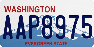 WA license plate AAP8975