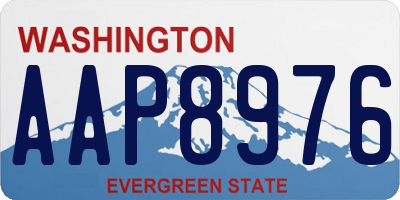 WA license plate AAP8976