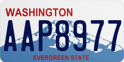 WA license plate AAP8977