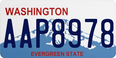 WA license plate AAP8978