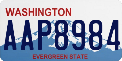 WA license plate AAP8984