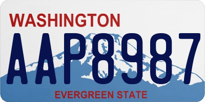 WA license plate AAP8987